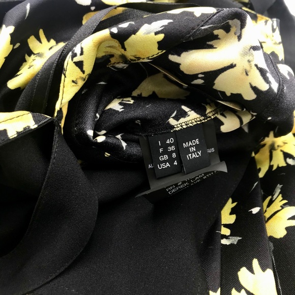 Derek Lam black Floral midi Dress size 4 - Picture 7 of 10